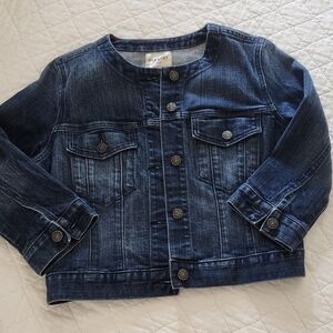 Old Navy 3/4 Sleeve Women's Cropped Length Denim Jacket, Size M